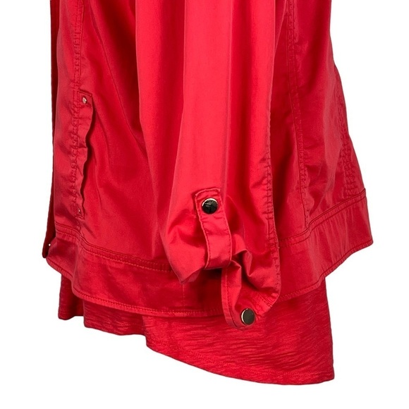 Chico's TWILL LUXE UTILITY JACKET WITH COORDINATING ULTIMATE TEE TANK TOP‎ - Picture 7 of 14